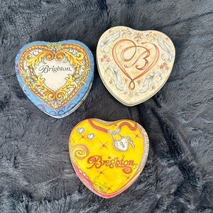 Brighton Heart-Shaped Boxes in Blue, Cream, and Yellow